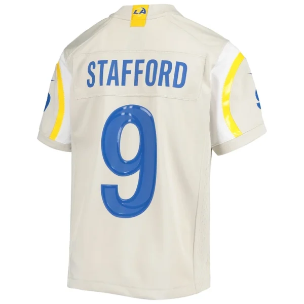 Matthew stafford los angeles rams nike youth game jersey Cream Yth L