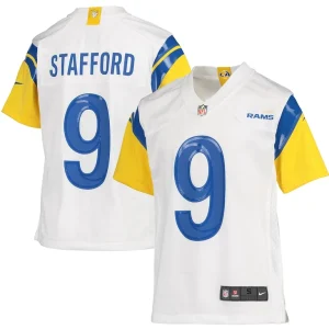 Matthew stafford los angeles rams nike youth game jersey White