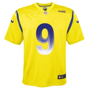 Matthew stafford los angeles rams nike youth inverted game jersey Gold Yth M