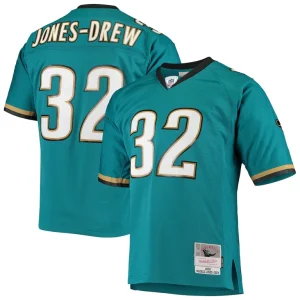 Maurice jones drew jacksonville jaguars mitchell ness legacy replica jersey Teal