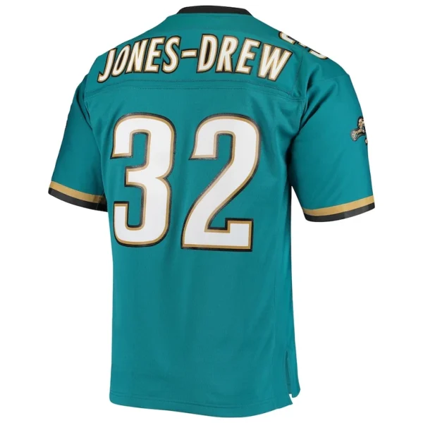Maurice jones drew jacksonville jaguars mitchell ness legacy replica jersey Teal L