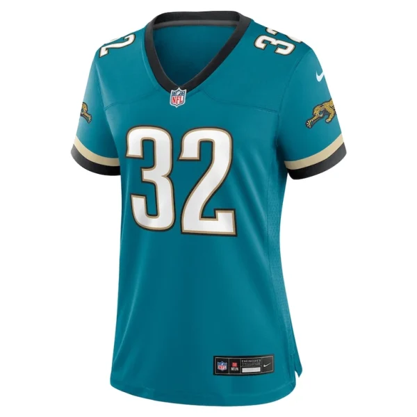 Maurice jones drew jacksonville jaguars nike womens prowler throwback retired player game jersey Teal M