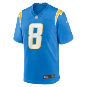 Max duggan los angeles chargers nike team game jersey Powder blue M