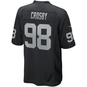Maxx crosby las vegas raiders nike game jersey Black L