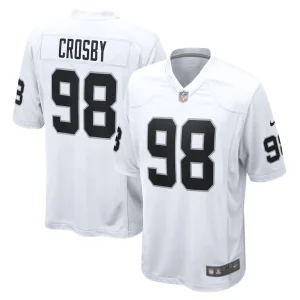 Maxx crosby las vegas raiders nike game jersey White