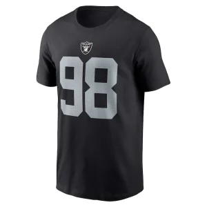 Maxx crosby las vegas raiders nike player name number t shirt Black M