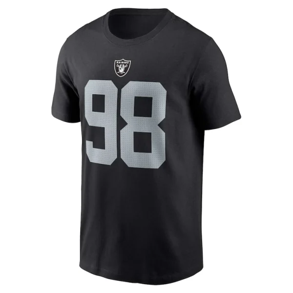 Maxx crosby las vegas raiders nike player name number t shirt Black M