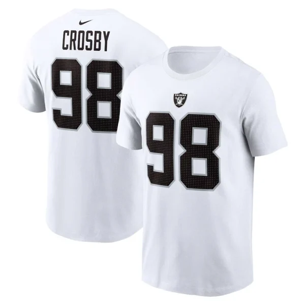 Maxx crosby las vegas raiders nike player name number t shirt White