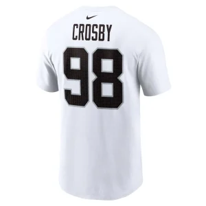 Maxx crosby las vegas raiders nike player name number t shirt White L