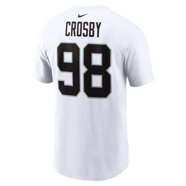 Maxx crosby las vegas raiders nike player name number t shirt White L