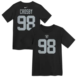 Maxx crosby las vegas raiders nike preschool player name number t shirt Black