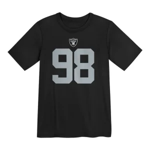 Maxx crosby las vegas raiders nike preschool player name number t shirt Black 56