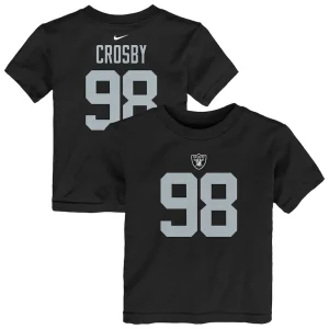 Maxx crosby las vegas raiders nike toddler player name number t shirt Black