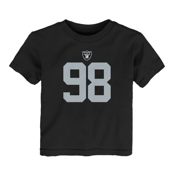 Maxx crosby las vegas raiders nike toddler player name number t shirt Black 3T