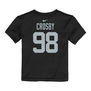 Maxx crosby las vegas raiders nike toddler player name number t shirt Black 4T
