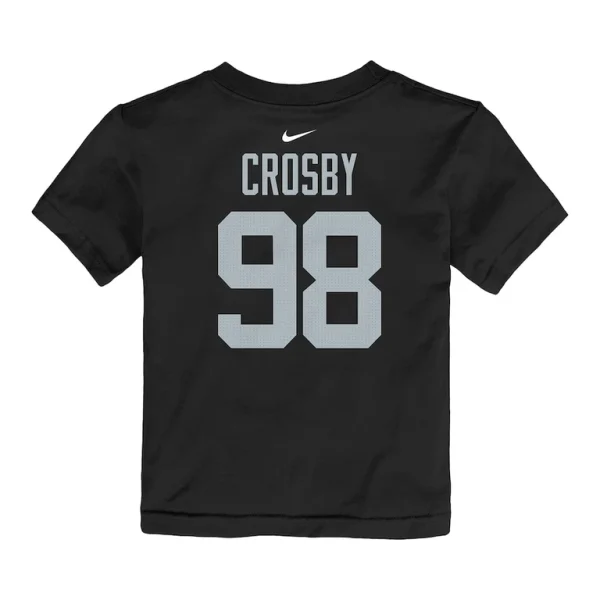 Maxx crosby las vegas raiders nike toddler player name number t shirt Black 4T