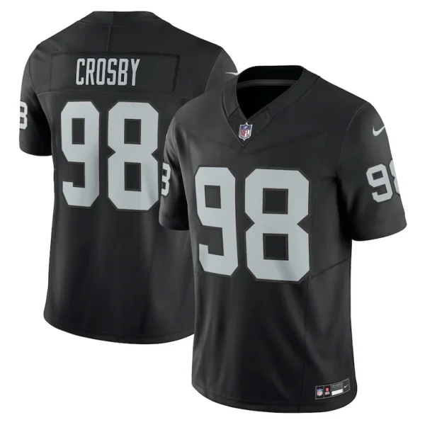 Maxx crosby las vegas raiders nike vapor f.u.s.e. limited jersey Black
