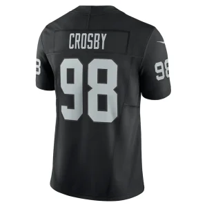 Maxx crosby las vegas raiders nike vapor f.u.s.e. limited jersey Black L