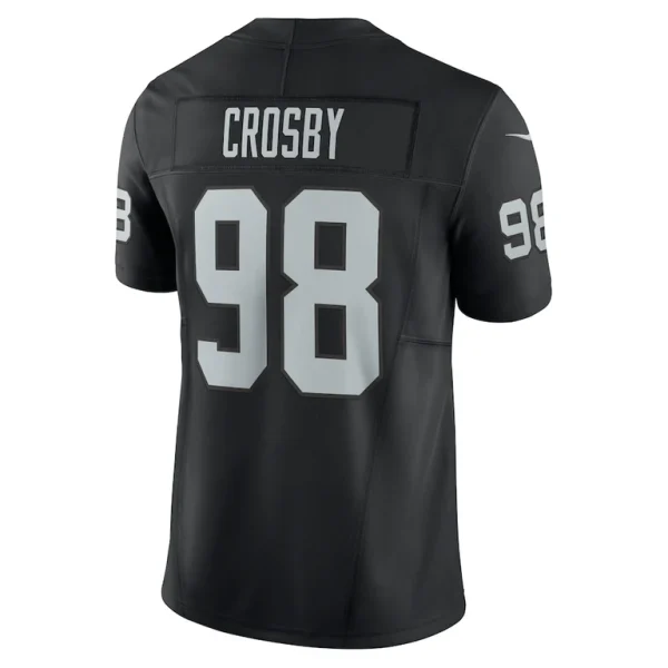Maxx crosby las vegas raiders nike vapor f.u.s.e. limited jersey Black L
