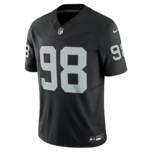 Maxx crosby las vegas raiders nike vapor f.u.s.e. limited jersey Black M