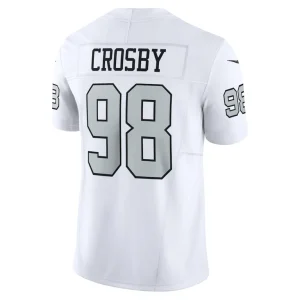 Maxx crosby las vegas raiders nike vapor f.u.s.e. limited jersey White L