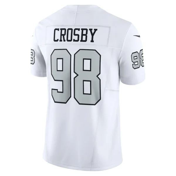 Maxx crosby las vegas raiders nike vapor f.u.s.e. limited jersey White L