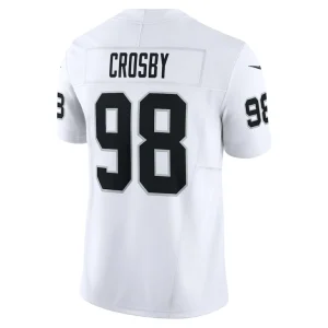 Maxx crosby las vegas raiders nike vapor f.u.s.e. limited jersey White L