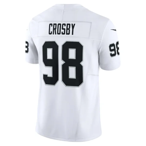 Maxx crosby las vegas raiders nike vapor f.u.s.e. limited jersey White L