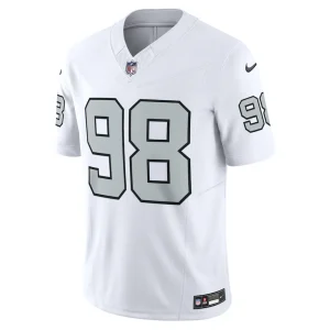 Maxx crosby las vegas raiders nike vapor f.u.s.e. limited jersey White M