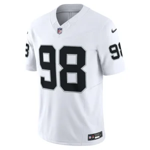 Maxx crosby las vegas raiders nike vapor f.u.s.e. limited jersey White M