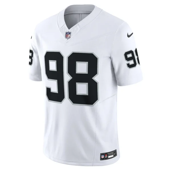 Maxx crosby las vegas raiders nike vapor f.u.s.e. limited jersey White M