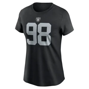 Maxx crosby las vegas raiders nike womens player name number t shirt Black M