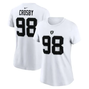 Maxx crosby las vegas raiders nike womens player name number t shirt White
