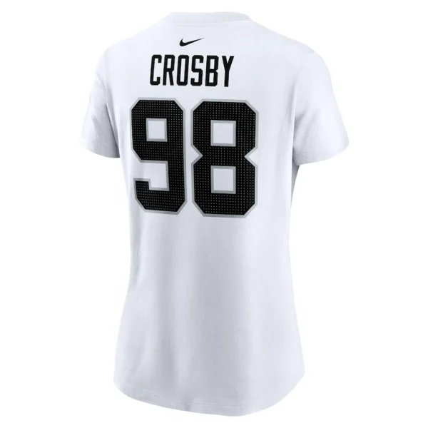 Maxx crosby las vegas raiders nike womens player name number t shirt White L