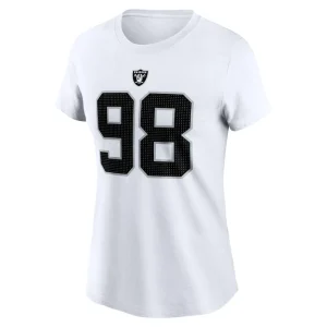 Maxx crosby las vegas raiders nike womens player name number t shirt White M