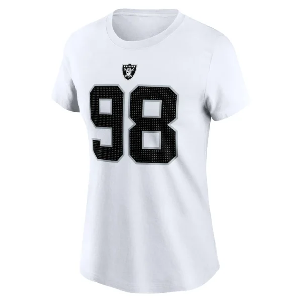 Maxx crosby las vegas raiders nike womens player name number t shirt White M