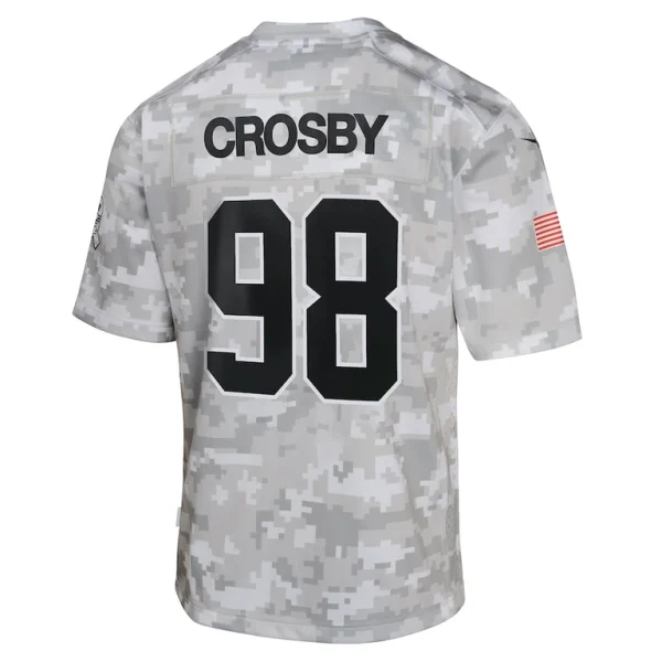 Maxx crosby las vegas raiders nike youth 2024 salute to service game jersey Arctic camo Yth L