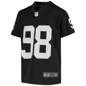 Maxx crosby las vegas raiders nike youth game jersey Black Yth M