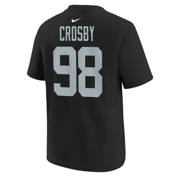 Maxx crosby las vegas raiders nike youth player name number t shirt Black Yth L