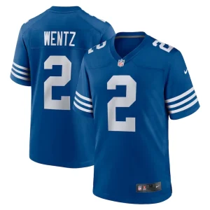 Mens nike carson wentz royal indianapolis colts alternate game jersey Multi