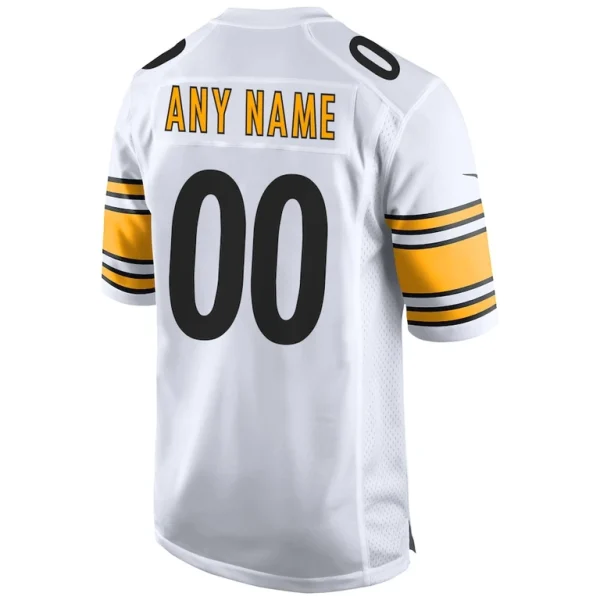 Mens nike white pittsburgh steelers away custom game jersey Multi L
