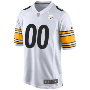 Mens nike white pittsburgh steelers away custom game jersey Multi M