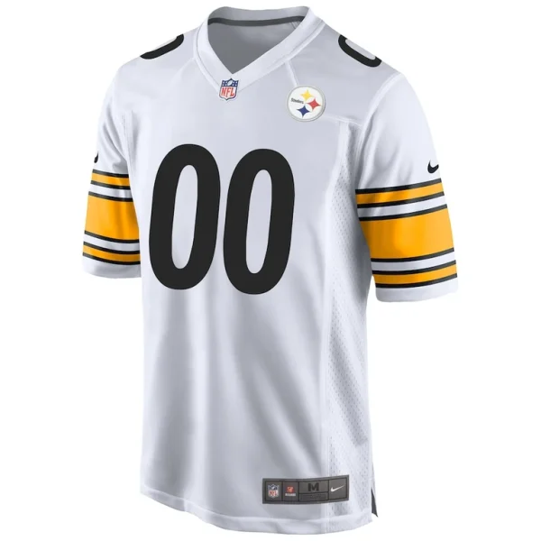 Mens nike white pittsburgh steelers away custom game jersey Multi M