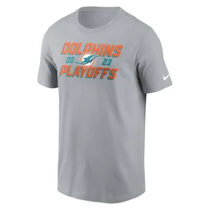 Miami dolphins nike 2023 nfl playoffs iconic t shirt Gray M