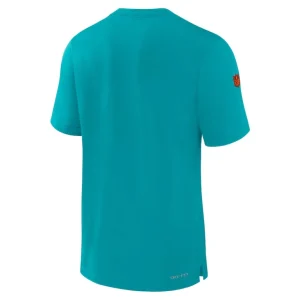 Miami dolphins nike 2023 sideline performance t shirt Aqua L