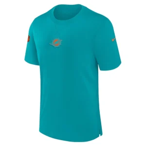 Miami dolphins nike 2023 sideline performance t shirt Aqua M