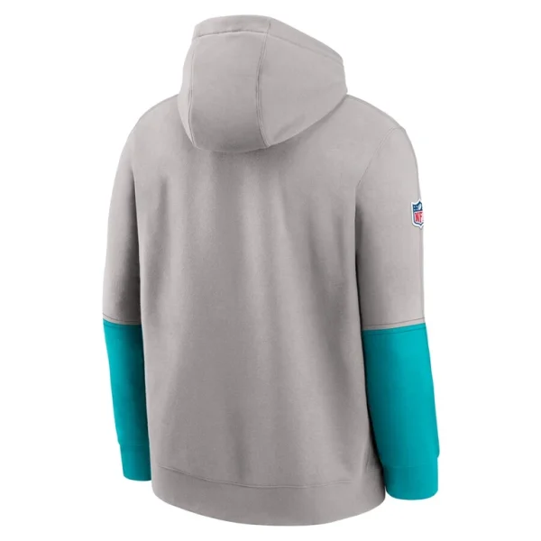 Miami dolphins nike 2024 sideline club pullover hoodie Gray L