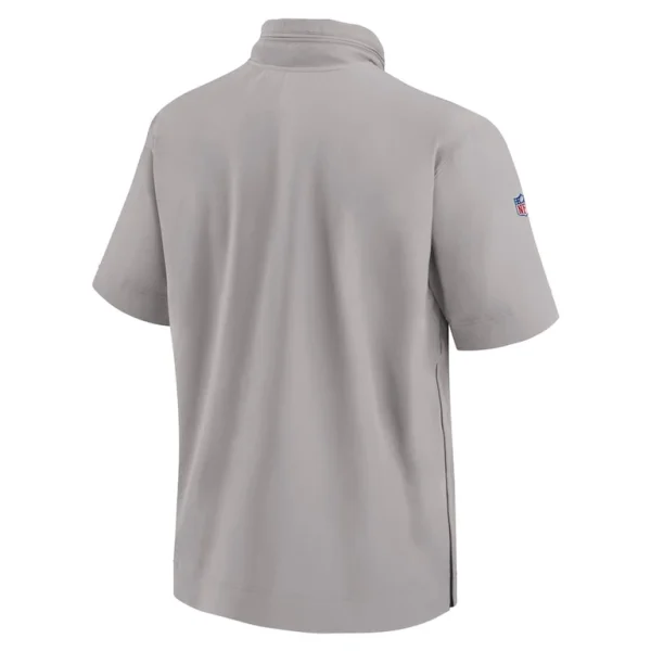 Miami dolphins nike 2024 sideline coach short sleeve half zip hoodie jacket Gray L