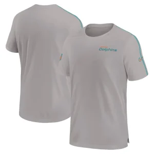 Miami dolphins nike 2024 sideline coach uv performance t shirt Gray