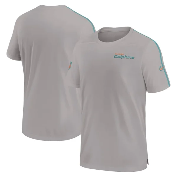 Miami dolphins nike 2024 sideline coach uv performance t shirt Gray
